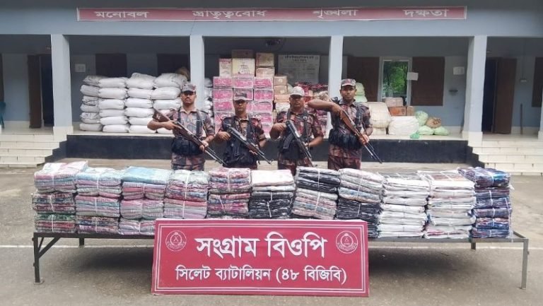 সিলেটে সোয়া ২ কোটি টাকার চোরাচালানী মালামাল আটক