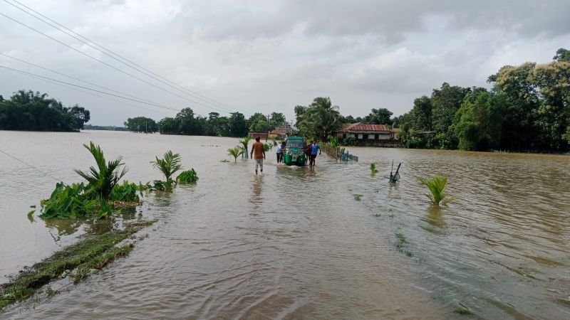 কমলগঞ্জের নিম্নাঞ্চলে বন্যা পরিস্থিতির অবনতি