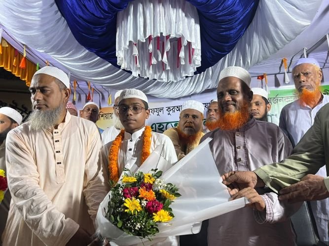 বিশ্বজয়ের মুকুট মাথায় নিয়ে জন্মভূমিতে হিরা, কানাইঘাটের নাগরিক সংবর্ধনা