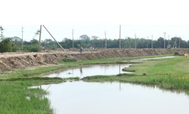 সুনামগঞ্জে কৃষকের জমি কেটে এলজিইডির সড়ক নির্মাণ