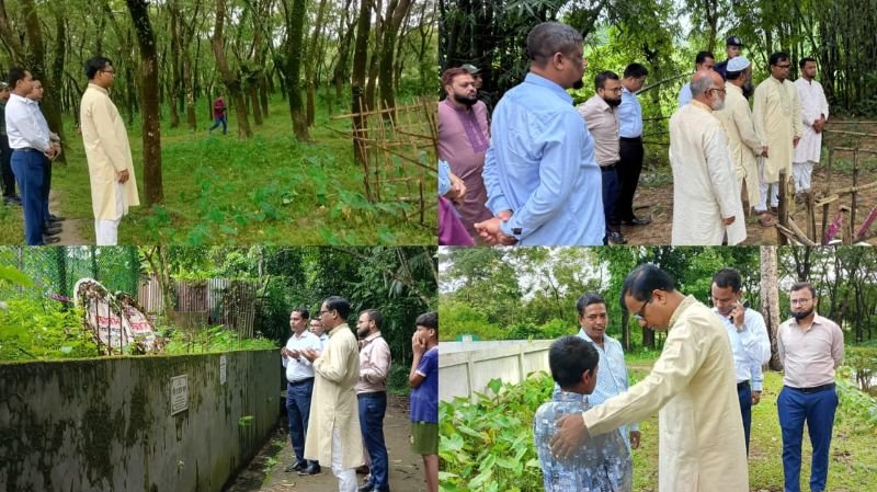 <span style='color:#000;font-size:18px;'>জুলাই গণঅভ্যুত্থানে পাঁচ শহীদের কবর জিয়ারত শেষে নবনিযুক্ত সিলেটের জেলা প্রশাসক মো. সারওয়ার আলম</span><br/> শহীদদের আত্মত্যাগের কারণেই আজ আমরা মুক্ত পরিবেশে বসবাস করছি- সিলেটের জেলা প্রশাসক