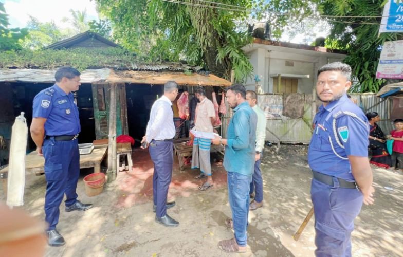 নবীগঞ্জে নীতিমালার বাইরে গরু জবাই : কসাইকে ২০ হাজার টাকা জরিমানা