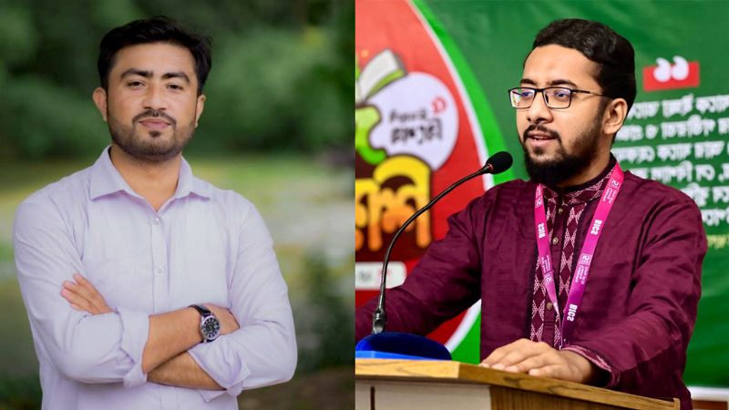 জাকসুর ভিপি আব্দুর রশিদ জিতু ও জিএস মাজহারুল ইসলাম