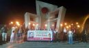 সালমান শাহ’র হত্যাকারীদের দ্রুত গ্রেপ্তারের দাবীতে সিলেটে মশাল বিক্ষোভ