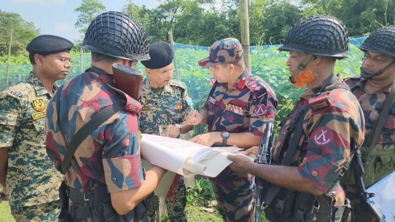 জকিগঞ্জে বিএসফের অনুপ্রবেশ ও কৃষকদের ফসল নষ্ট : পতাকা বৈঠক অনুষ্ঠিত