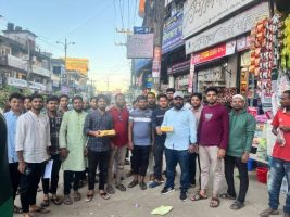 হাসিনার ফাঁসির রায়ে বিয়ানীবাজারে মিষ্টি বিতরণ