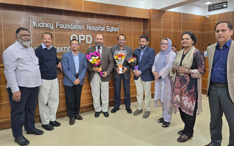 কিডনি ফাউন্ডেশন পরিদর্শনে ওসমানীর নেফ্রোলজি চিকিৎসকরা