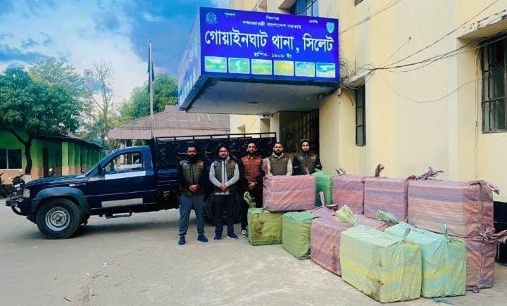 গোয়াইনঘাটে বিপুল পরিমাণ ভারতীয় অবৈধ মেডিসিন ক্রিম উদ্ধার