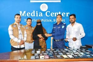 সিলেটে ৬৭ টি হারানো মোবাইল ফোন উদ্ধার 