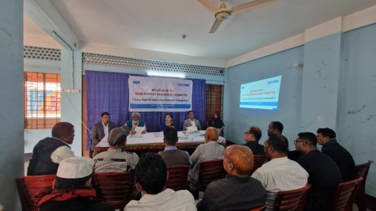 এফআইভিডিবি’র সাথে ৯নং ওয়ার্ড দুর্যোগ ব্যবস্থাপনা কমিটির মতবিনিময় সভা