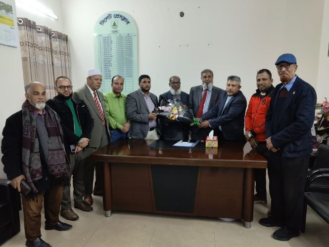 সিলেট প্রেসক্লাবের নবনির্বাচিত কমিটিকে জিএসসির ফুলেল শুভেচ্ছা