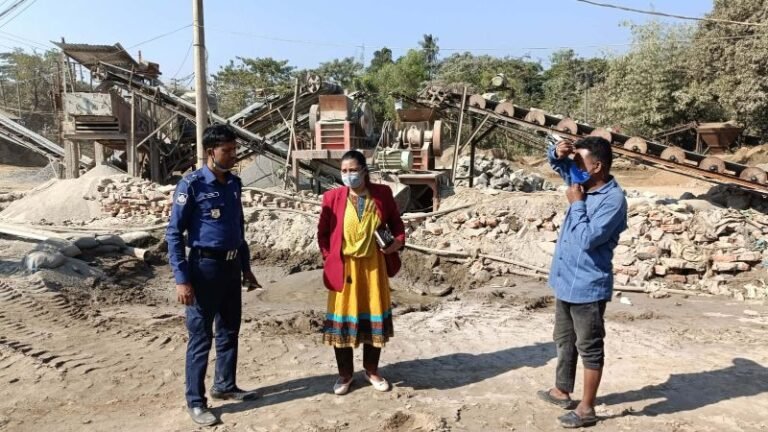 জৈন্তাপুর দু’টি ক্রাশার মিলে প্রশাসনের অভিযানে জরিমানা