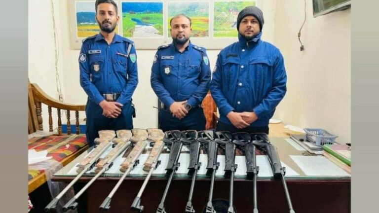 জৈন্তাপুরে ১০টি ভারতীয় এয়ারগান উদ্ধার