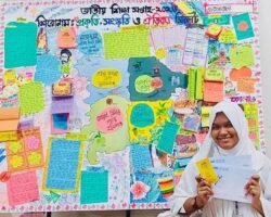 দেয়াল পত্রিকা ইভেন্টে জাতীয় পর্যায়ে প্রথম বড়লেখা সরকারি ডিগ্রি কলেজের লাবিবা