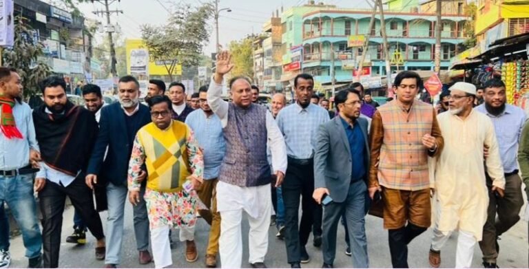 গোলাপগঞ্জ-বিয়ানীবাজারজুড়ে ধানের শীষের ব্যাপক প্রচারণা