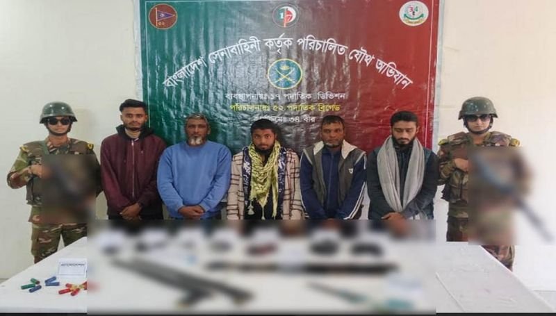 ওসমানীনগরে পাইপগানসহ ৫ জন আটক