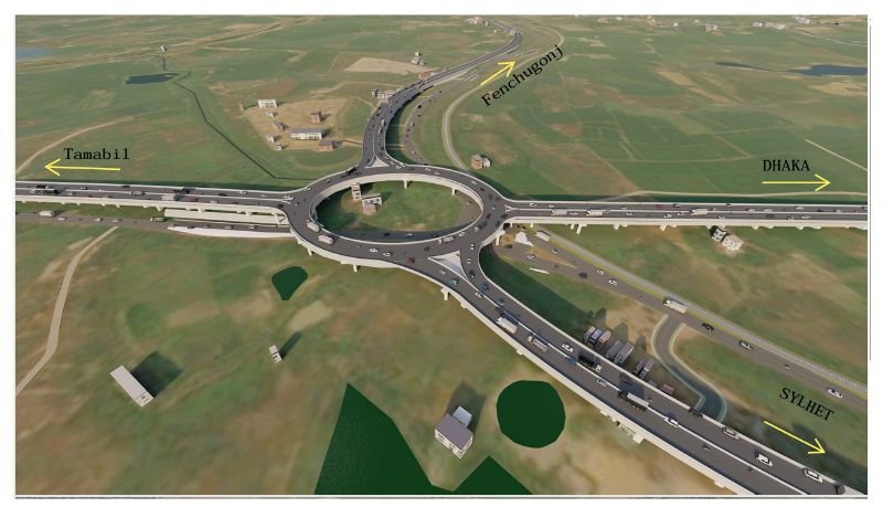 সড়ক উন্নয়নের ছোঁয়ায় নতুন রূপ পাচ্ছে সিলেট নগরী