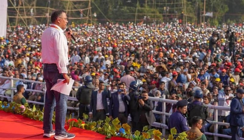 তাদের প্রটোকল তিনগুণ বাড়িয়ে দেন, মৌলভীবাজারে তারেক রহমান