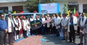 সিলেট কিডনি ফাউন্ডেশন হাসপাতালে গ্লোবাল জালালাবাদ অ্যাসোসিয়েশনের অ্যাম্বুলেন্স প্রদান