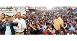মিলন-মিজানের নেতৃত্বে ছাতক শহরে গণমিছিল, ধানের শীষে ভোটের আহবান