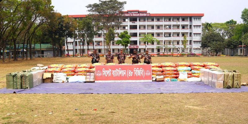 সিলেটে আড়াই কোটি টাকার চোরাচালানী মালামাল আটক