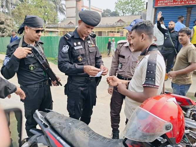 সিলেটে ৯ টি গাড়িকে জরিমানা