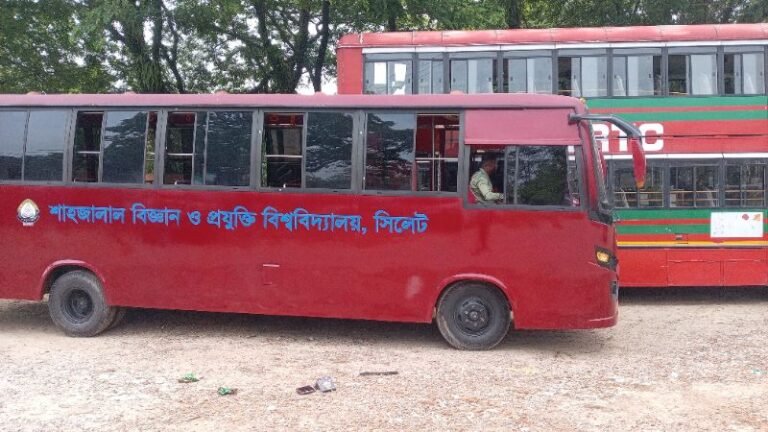 দৈনিক সিলেটের ডাকে নিউজ প্রকাশ : ৩ মাস পর চালু হলো শাবির নতুন বাস