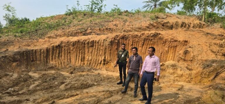 নবীগঞ্জে অবৈধভাবে মাটি কাটার দায়ে দেড় লাখ টাকা জরিমানা